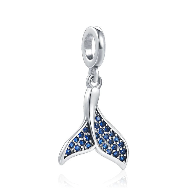 Aleta Azul Diamantes Charm