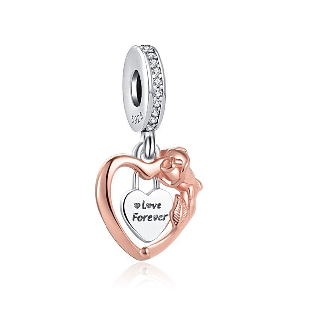 Corazón Rosa Love Forever Charm