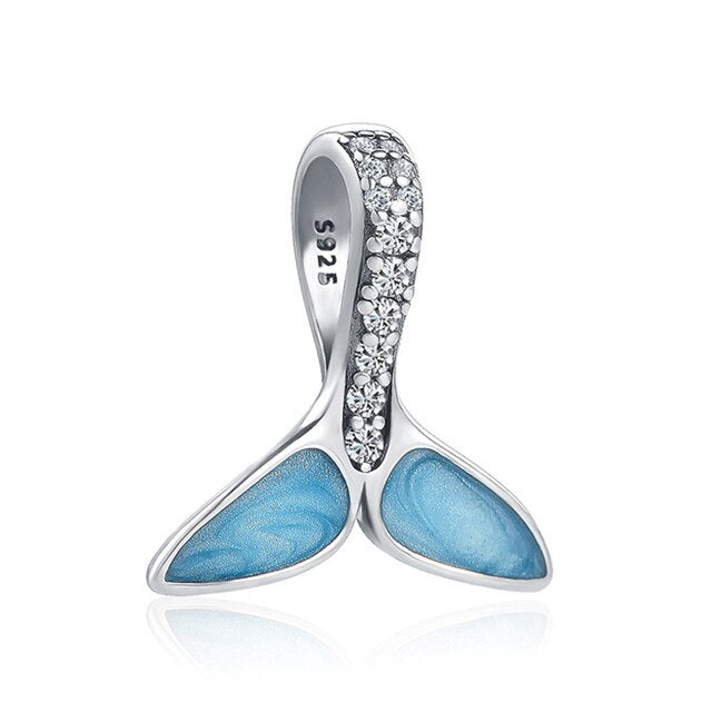 Aleta Azul Con Brillos Charm