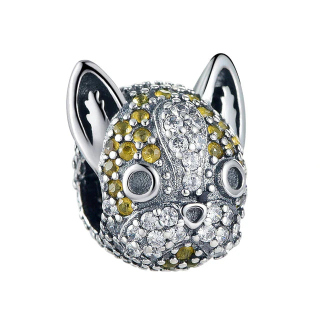 Cara De Perro Con Diamantes Charm