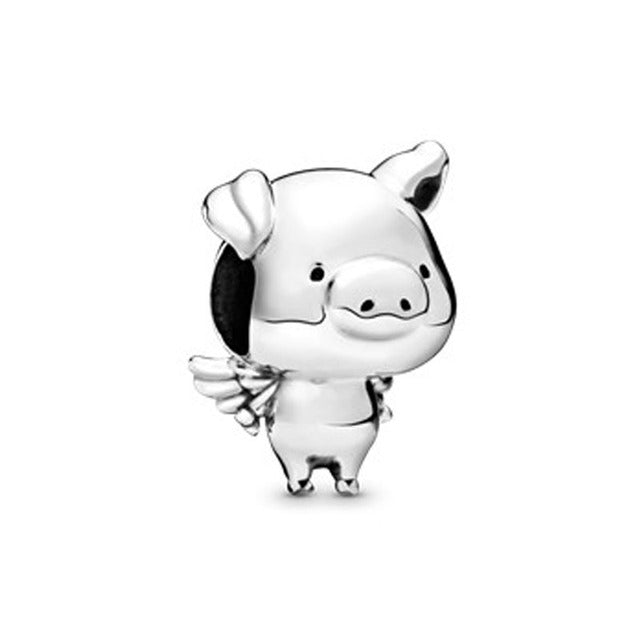 Cerdito Plateado Charm