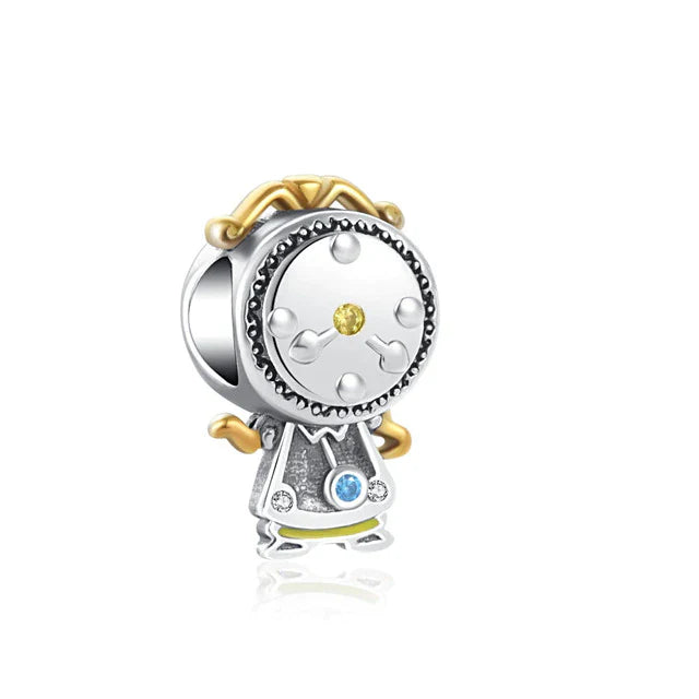 Reloj Din Don Bella Y Bestia Charm