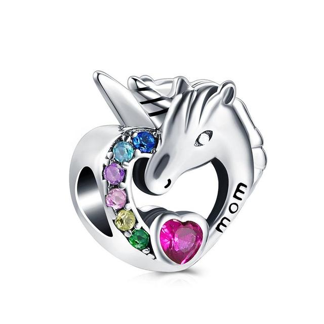 Unicornio Corazón Mom Charm