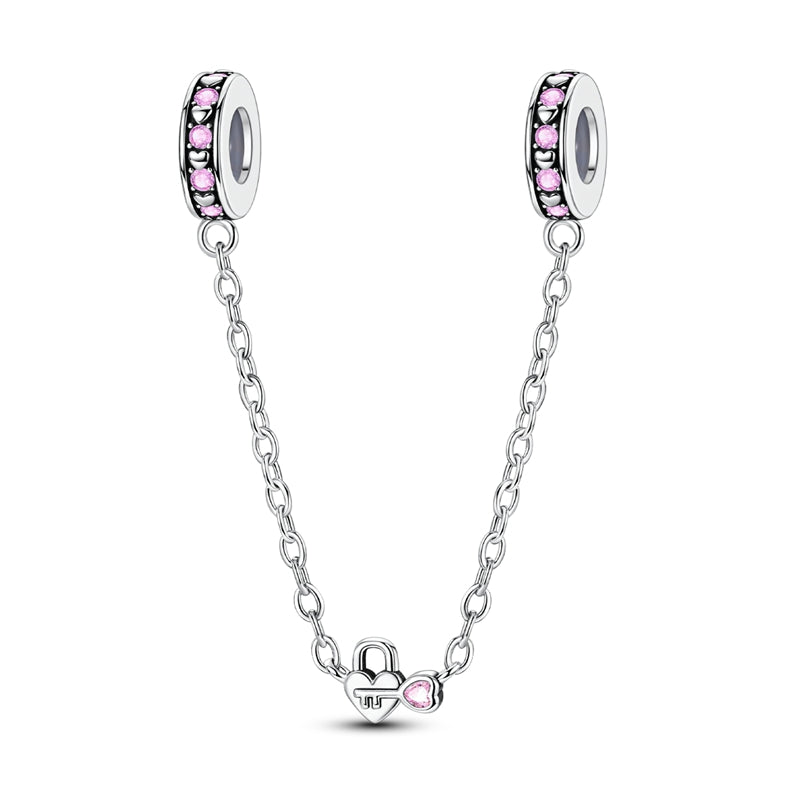 CADENA DE SEGURIDAD CORAZON & LLAVE