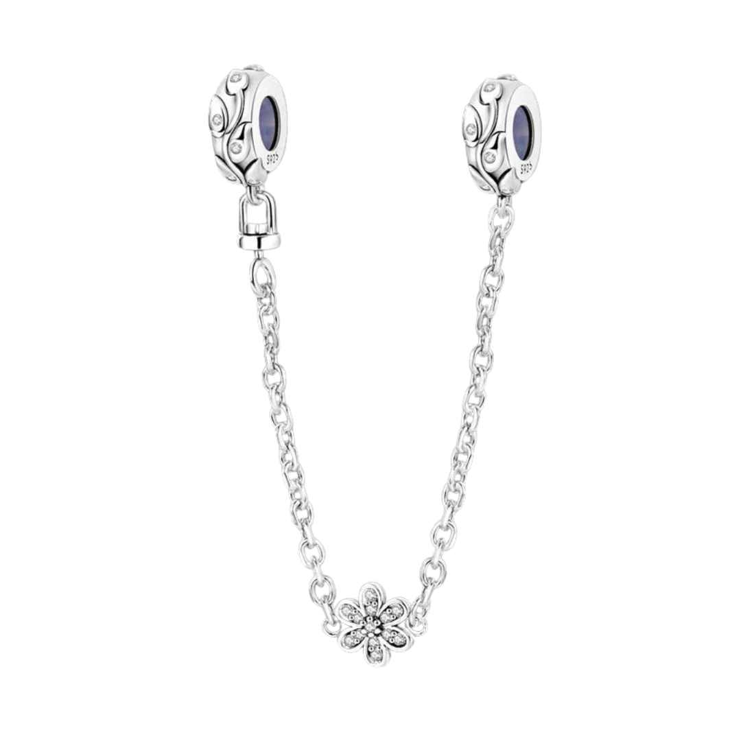 CADENA DE SEGURIDAD FLOR DIAMANTADA