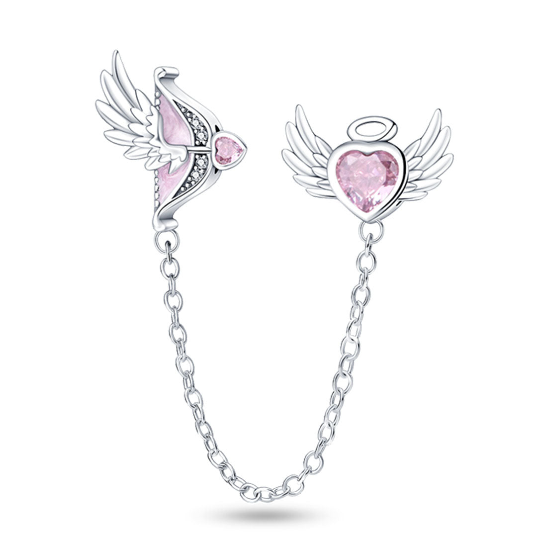 Cadena Flecha Corazón Rosa Charm