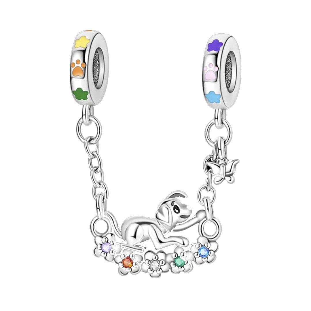 CADENA DE SEGURIDAD PERRITO Y FLORES