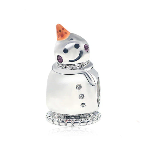 MuÃ±eco De Nieve Gorro Naranja Charm