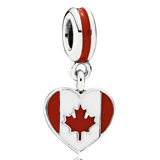 Bandera Corazón Canada Charm