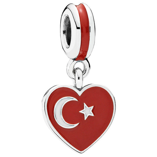 Bandera Corazón Turquia Charm