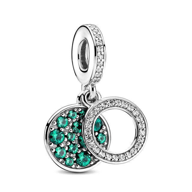 Circulo De Diamantes Verdes Charm