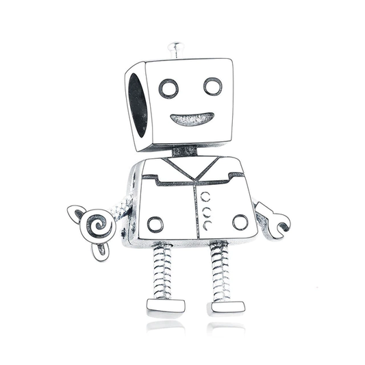 Robot Plateado Charm