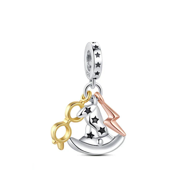 Dijes Anteojos Sombrero Rayo Charm