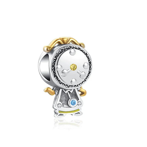 Reloj Din Don Bella Y Bestia Charm
