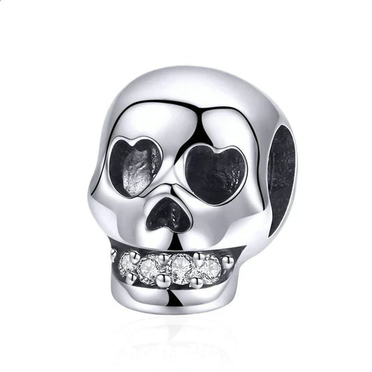 Calavera Ojos De CorazÃ³n Charm