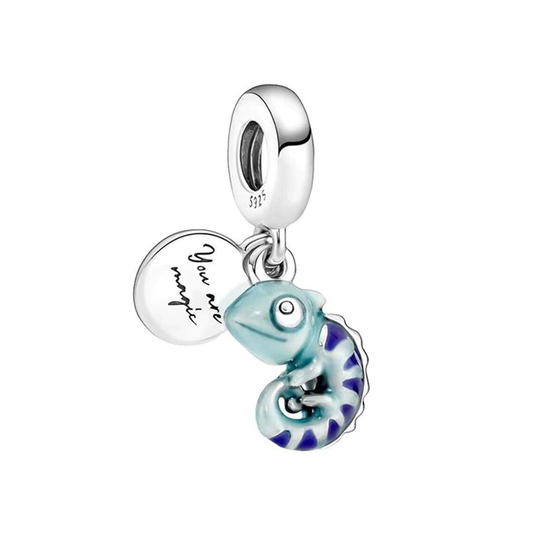 Camaleon Azul Charm