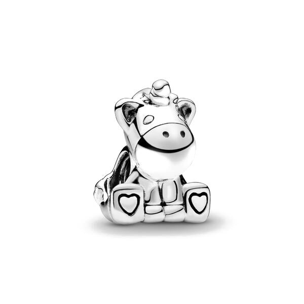 Unicornio Plateado Charm