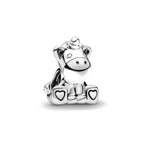Unicornio Plateado Charm