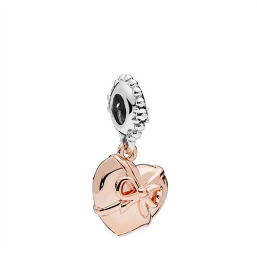 CorazÃ³n Con MoÃ±o Rosa Charm