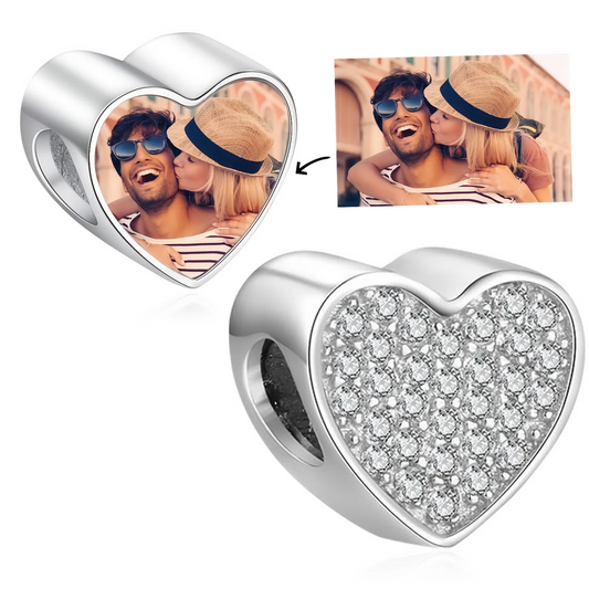 CHARM CORAZON DIAMANTADO PERSONALIZADO