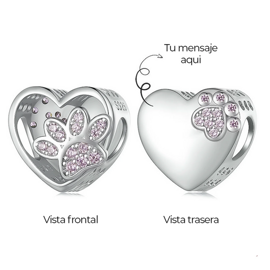 CHARM CORAZON MASCOTA PERSONALIZADO