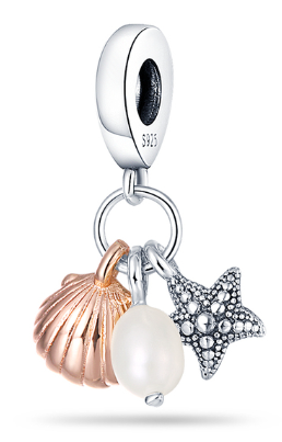 Conchita Dorada Estrella Y Perla Charm