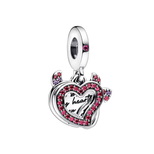 CorazÃ³n Devil Rosa Charm