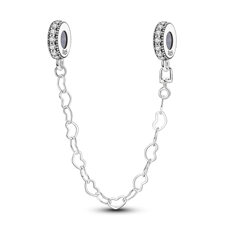 CADENA DE SEGURIDAD CORAZONES ENTRELAZADOS