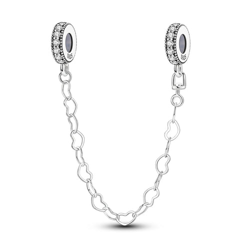 CADENA DE SEGURIDAD CORAZONES ENTRELAZADOS