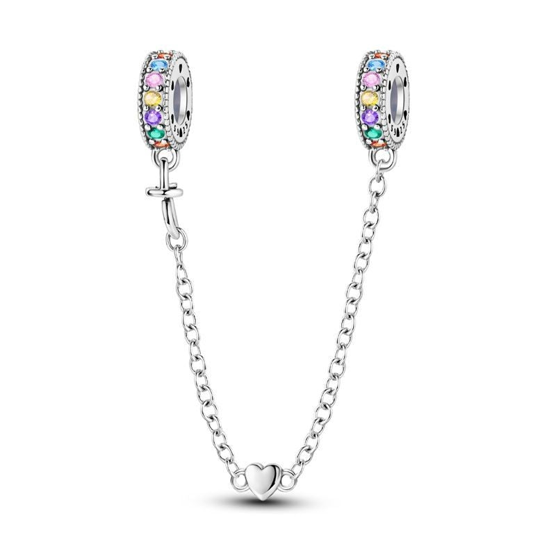 CADENA DE SEGURIDAD CORAZON LISO