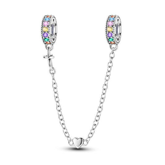 CADENA DE SEGURIDAD CORAZON LISO