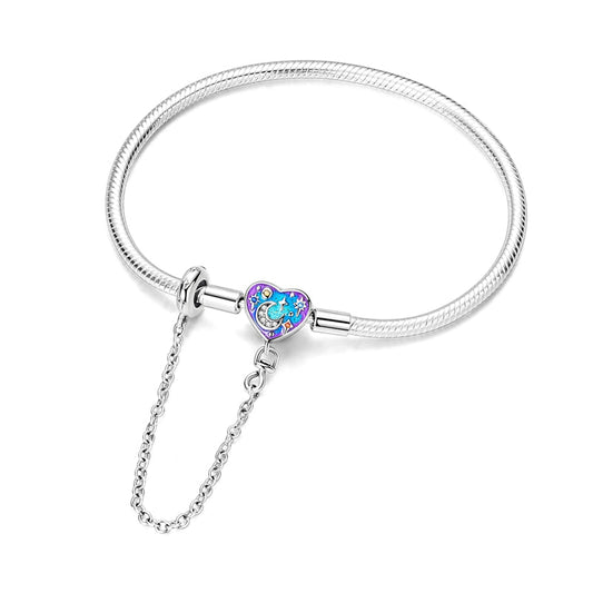 CADENA DE SEGURIDAD CORAZON MULTICOLOR