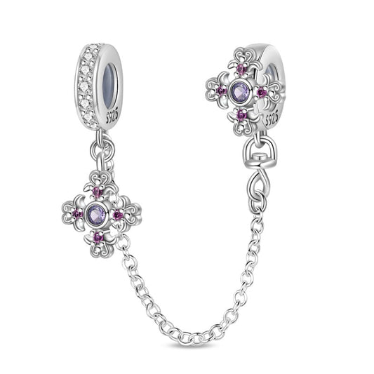 CADENA DE SEGURIDAD CRUZ MORADA