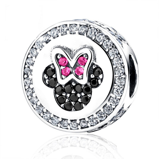Simbolo Minnie MoÃ±o Rosa Disney Charm