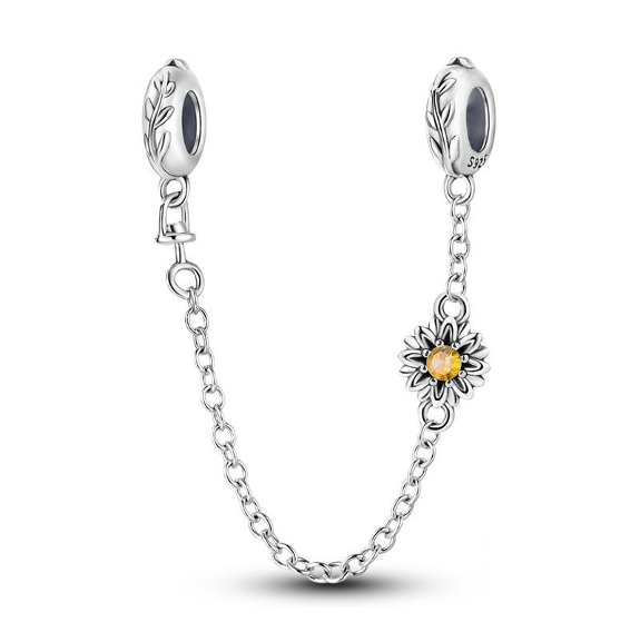 CADENA DE SEGURIDAD FLOR AMARILLA