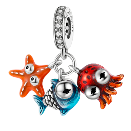 Estrella Pulpo Y Pez Mar Charm