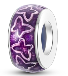 Aro Morado Mariposas Charm