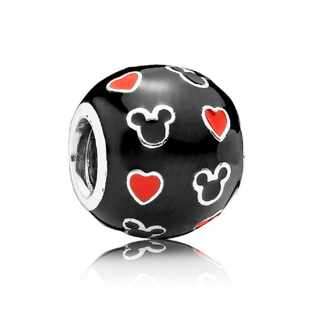 Charm Negro Corazones Mickey Mouse Disney