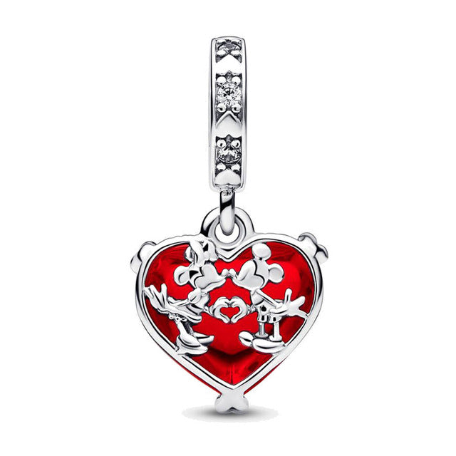 CorazÃ³n Rojo Minnie Y Mickey Love Disney Charm