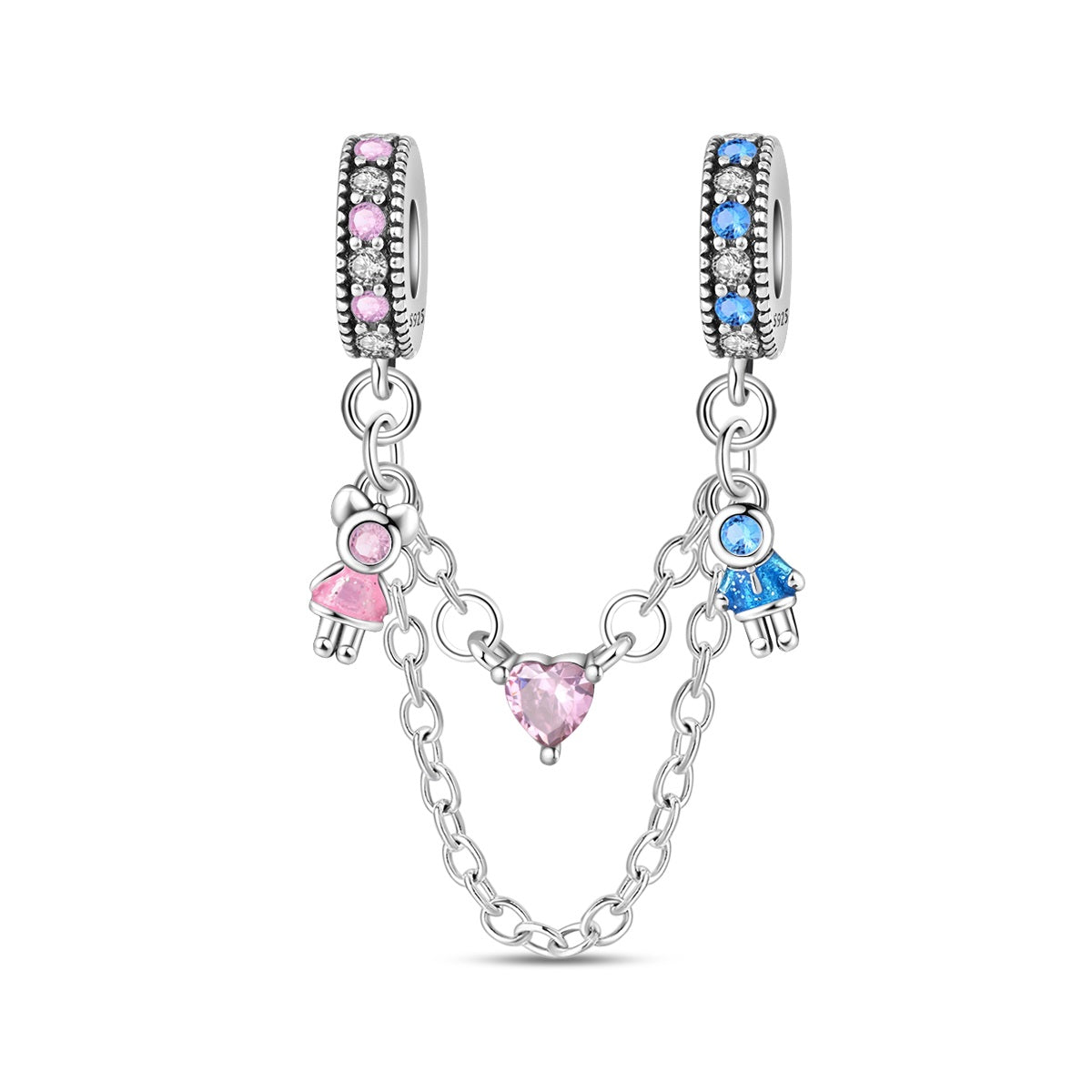 CADENA DE SEGURIDAD NIÑO Y NIÑA LOVE