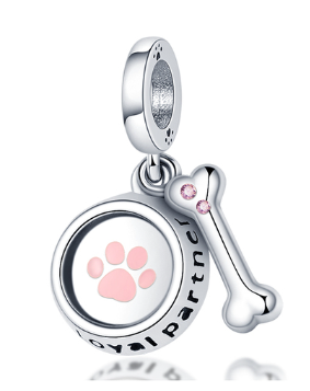 Plato & Huesito De Perrito Charm